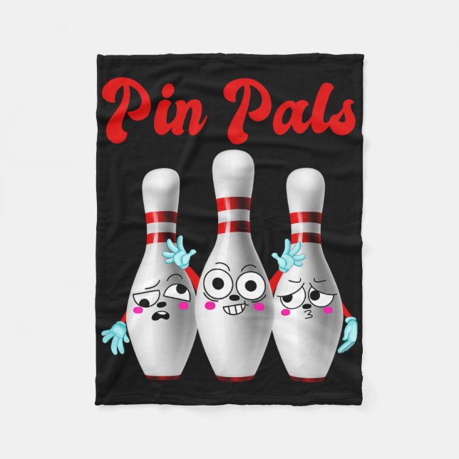 Couverture Polaire Pin Pals Chemise De Bowling Cute Pour Hommes Femme (Devant)