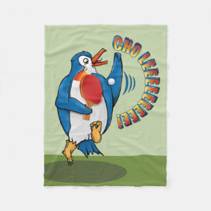 Couverture Polaire Pingouin Jouer Ping Pong