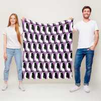 Pingouin Motif violet noir blanc