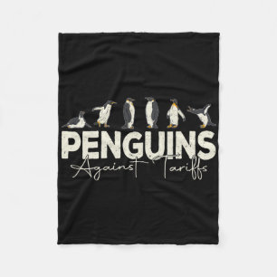 Couverture Polaire Pingouins contre les droits de douane Drôle animal