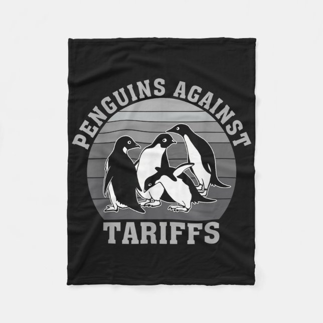 Couverture Polaire Pingouins contre les tarifs douaniers Anti Tarifs  (Devant)