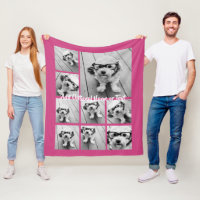 Pink 9 Photo Instagram Collage — CAN edit COLOR