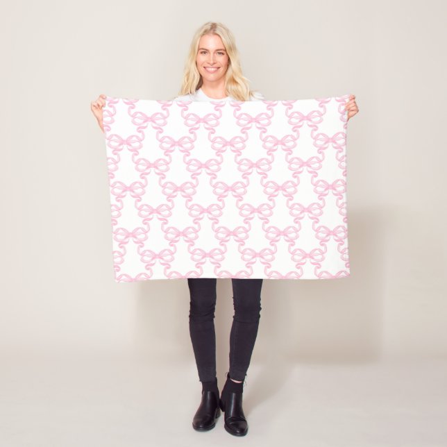 Couverture Polaire Pink Bow (En situation)