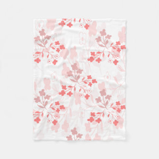 Couverture Polaire Pink floral blanket
