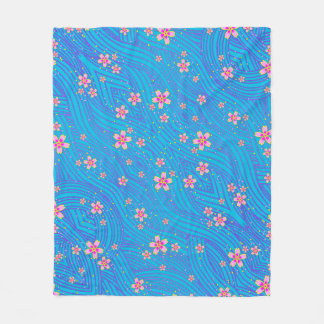 Couverture Polaire pink purple and blue