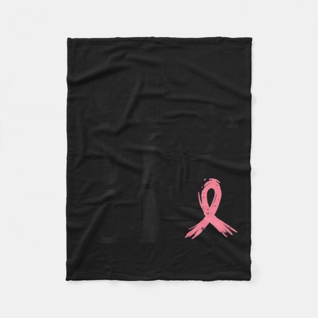 Couverture Polaire Pink Ribbon Guerrier du sein Sensibilisation au ca (Devant)