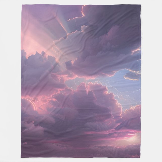 Couverture Polaire Pink Sky Drame (Devant)