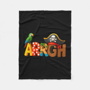 Couverture Polaire Pirate arrgh perroquet crâne chapeau style aventur