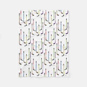 Couverture Polaire Piste colorée de bâtons de hockey