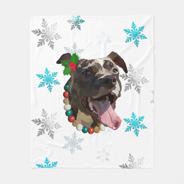 Couverture Polaire Pitties dans la neige (Devant)