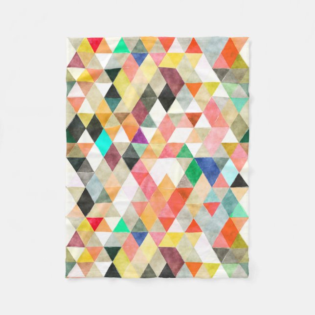 Couverture Polaire PixDezines BOHO GÉOMÉTRIQUE/réglable (Devant)