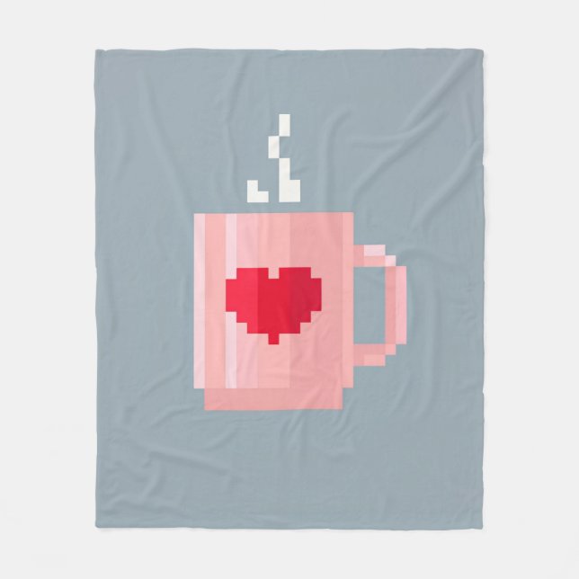 Couverture Polaire Pixel Coffee Cup Outdoor/Indoor Rug (Devant)