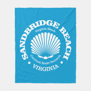 Couverture Polaire Plage de Sandbridge (coquillages)