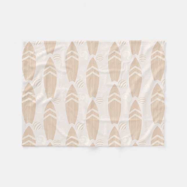 Couverture Polaire Plage Surfboard Bébé Neutral Fleece Blanket (Devant (Horizontal))