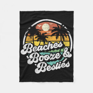 Couverture Polaire Plages Booze Et Besties Drôle Retro les années 70