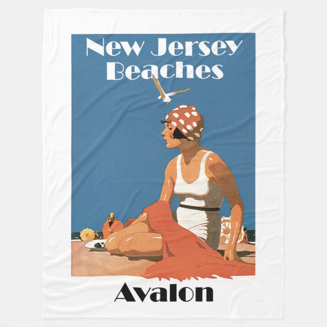 Couverture Polaire Plages du New Jersey ~ Avalon (Devant)