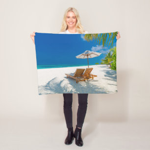Couverture Polaire Plages tropicales Plage de chaises longues Bora