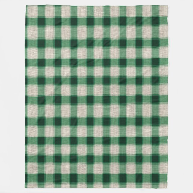 Couverture Polaire Plaid à la crème verte (Devant)