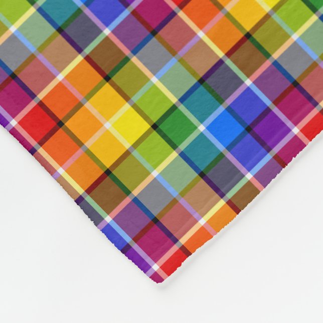 Couverture Polaire Plaid Arc-en-ciel coloré (Coin)