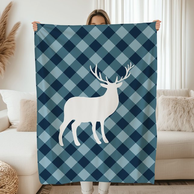 Couverture Polaire Plaid bleu et bâton blanc | Vacances (Créateur téléchargé)
