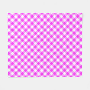 Couverture Polaire Plaid de buffle rose et blanc chaud