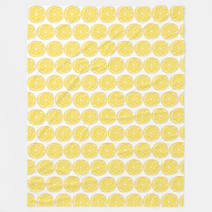 Couverture Polaire Plaid de jet épais à thème citron