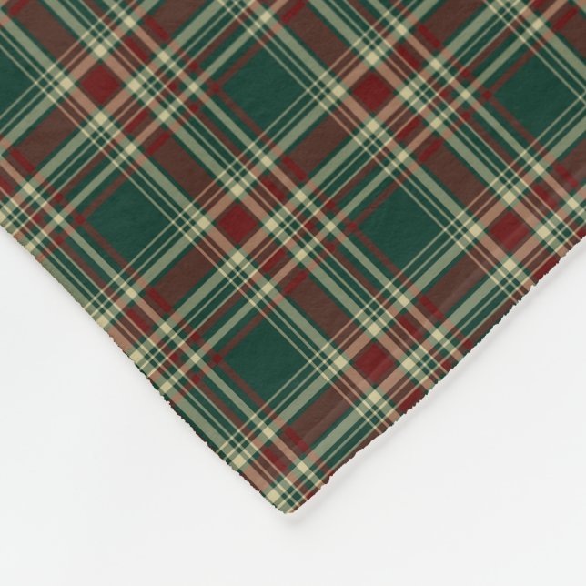 Couverture Polaire Plaid de Noël de Forest Green (Coin)