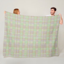 Plaid de sage neutre de ferme
