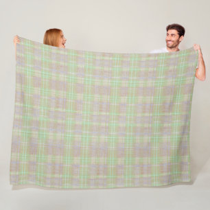 Couverture Polaire Plaid de sage neutre de ferme