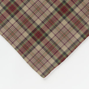 Couverture Polaire Plaid de Tan, rouge et vert