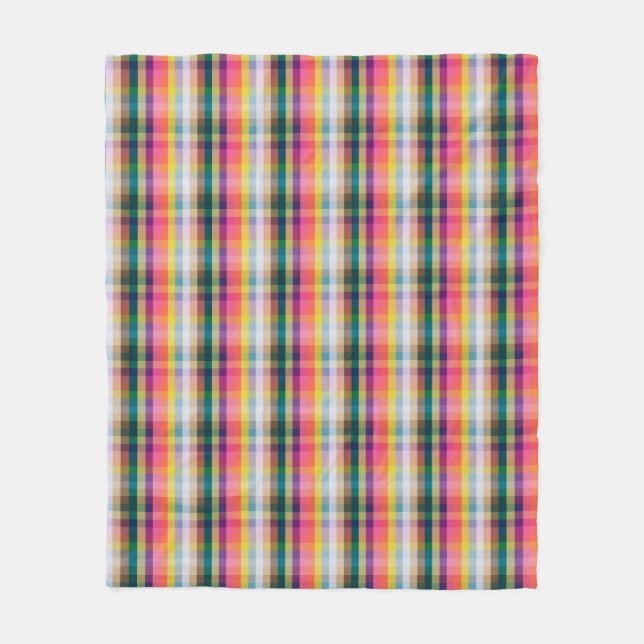 Couverture Polaire Plaid écossais abstrait (Devant)