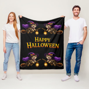 Couverture Polaire Plaid en molleton « Joyeux Halloween »