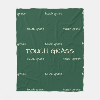 Couverture Polaire Plaid Épais Minimaliste Vert Sauge - Touch Grass