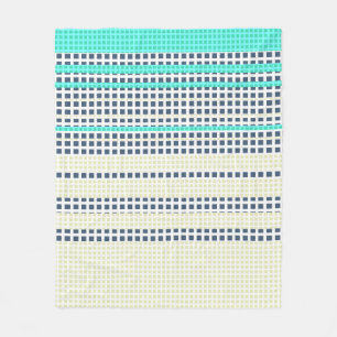 Couverture Polaire Plaid gris turquoise