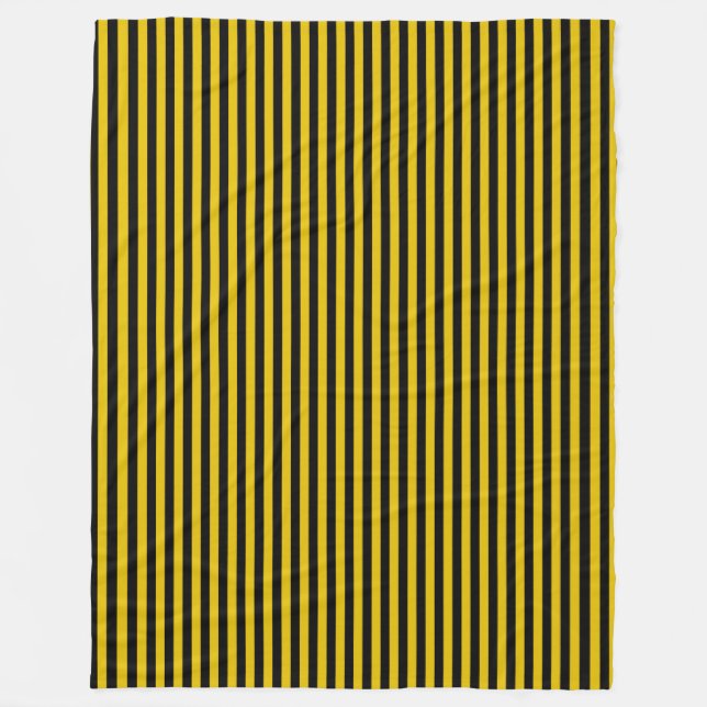 Couverture Polaire Plaid jaune or et noir (Devant)