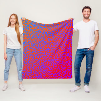 Couverture Polaire plaid léopard avec dégradé psychédélique