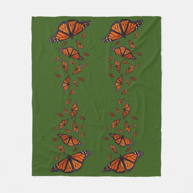 Couverture Polaire Plaid Monarque Fleece (Vert foncé) (Devant)