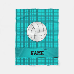 Couverture Polaire Plaid nommé personnalisé de turquoise de