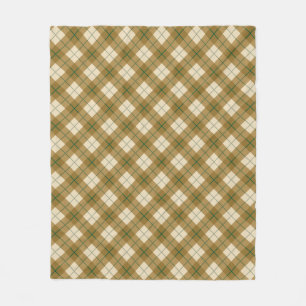 Couverture Polaire Plaid polarisé en or avec la rayure verte