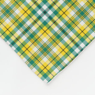 Couverture Polaire Plaid sportif d'or vert clair et jaune