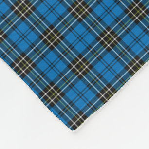 Couverture Polaire Plaid vintage bleu lumineux