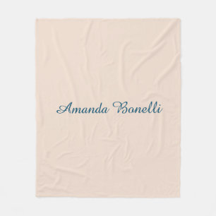 Couverture Polaire Plaine rose Champagne Simple Minimaliste Moderne