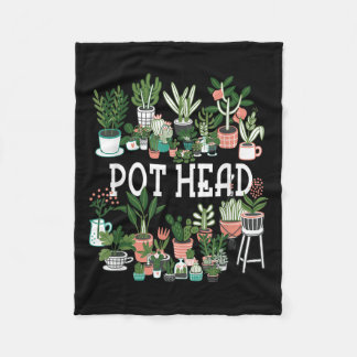 Couverture Polaire Plante Lover Et Gardener_ Pot Tête Succulente Cour