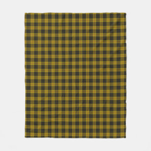 Couverture Polaire Plaque noire jaune tartan MacLeod