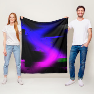 Couverture Polaire Plasma de Glitch Noir
