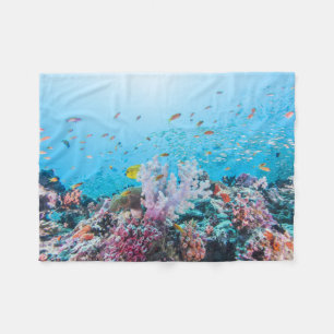 Couverture Polaire Plongée à l'air avec le récif et le corail colo