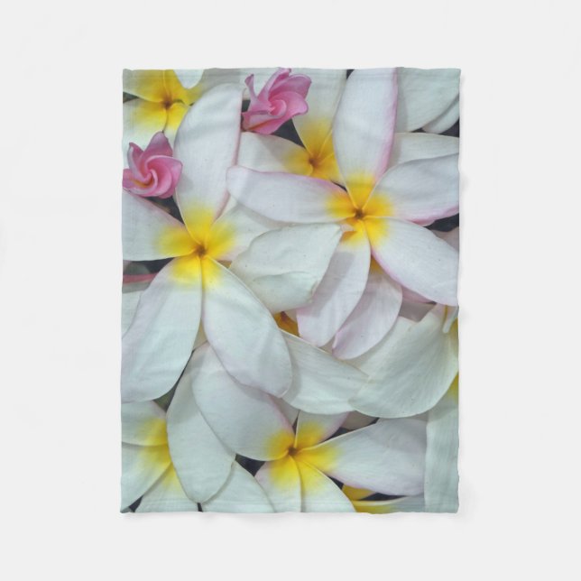 Couverture Polaire Plumeria hawaïen (Devant)