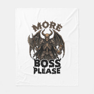 Couverture Polaire Plus de Boss S'il Vous Plaît Halloween Démon Squel
