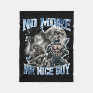 Couverture Polaire Plus de Monsieur Gentil Homme Drôle Alpha Loup Mèm