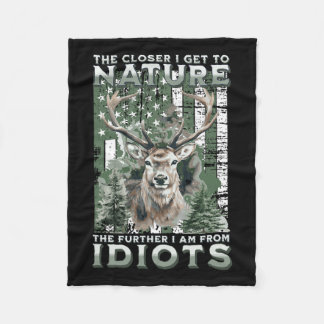 Couverture Polaire Plus Je Me Rapproche De La Nature Chasse Randonnée